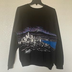 Vintage Seattle Washington Textured Sweater